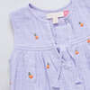 Girls Jade Top, Lavender Oranges - Shirts - 2