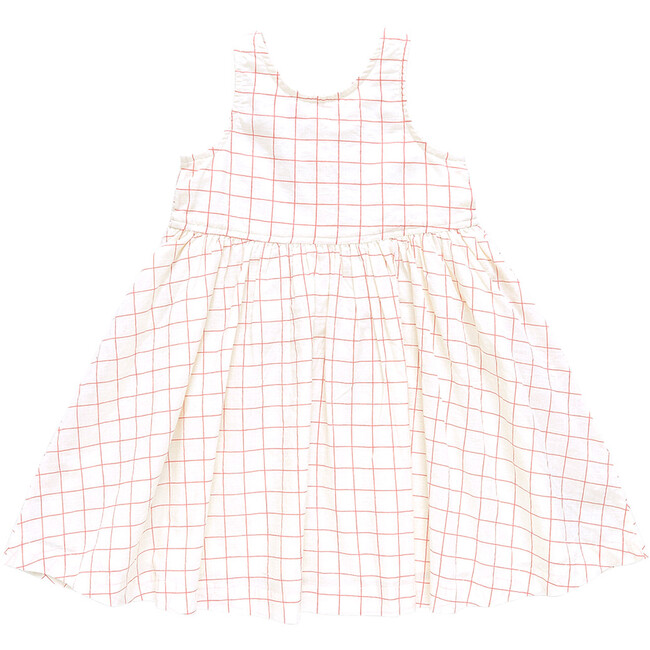 Girls Laura Dress, Pink Tattersall - Dresses - 4