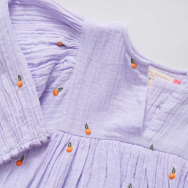 Girls Ava Bella Dress, Lavender Oranges - Dresses - 4