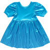 Girls Lame Laurie Dress, Teal Lame - Dresses - 5