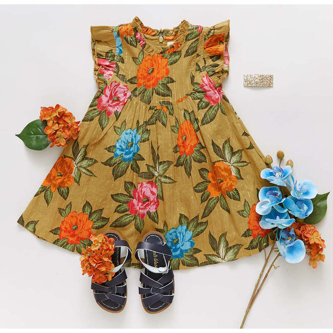 Girls Brayden Dress, Hawaiian Floral - Dresses - 6