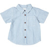 Boys Jack Shirt, Blue Skinny Stripe - Shirts - 1 - thumbnail