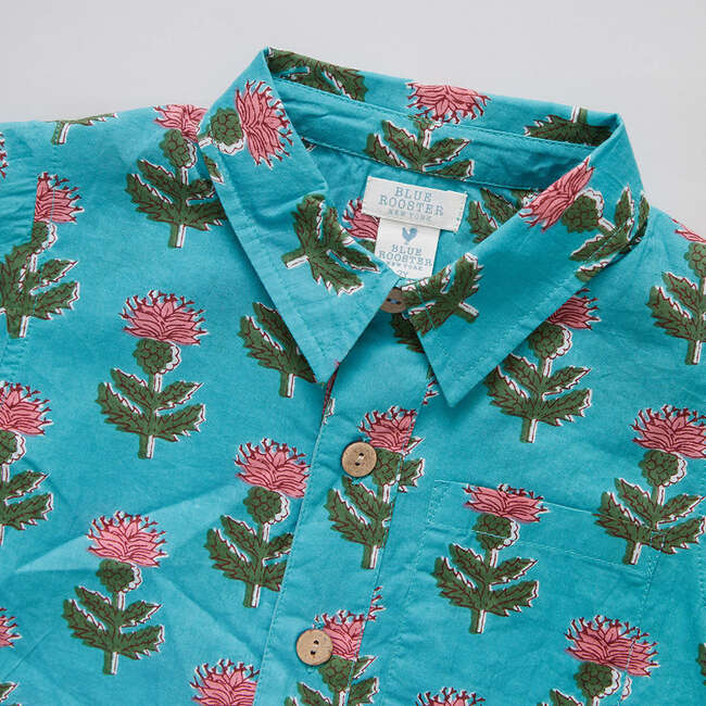 Boys Jack Shirt, Blue Cornflower - Shirts - 4