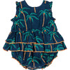 Baby Girls Heidi Bubble, Navy Palm Trees - Onesies - 1 - thumbnail