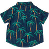 Boys Jack Shirt, Navy Palm Trees - Shirts - 6