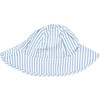 Baby Girls Sun Hat, Blue Skinny Stripe - Hats - 3 - thumbnail