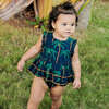 Baby Girls Heidi Bubble, Navy Palm Trees - Onesies - 2