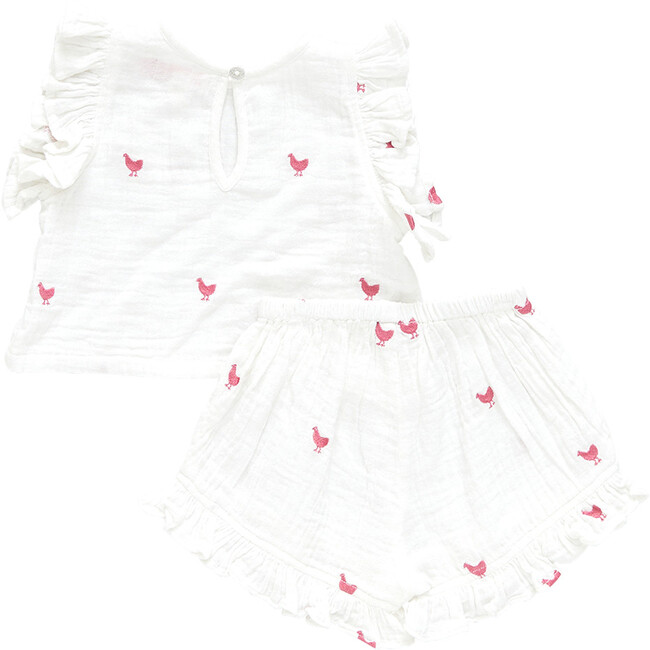 Baby Girls Roey 2-Piece Set, Pink Chickens - Mixed Apparel Set - 5