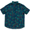 Mens Jack Shirt, Navy Palm Trees - Shirts - 1 - thumbnail