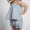 Baby Girls Stella 2-Piece Set, Blue Skinny Stripe - Mixed Apparel Set - 4