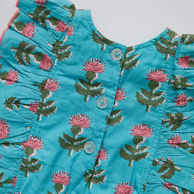 Baby Girls Katniss Bubble, Blue Cornflower - Onesies - 4
