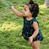 Baby Girls Heidi Bubble, Navy Palm Trees - Onesies - 4