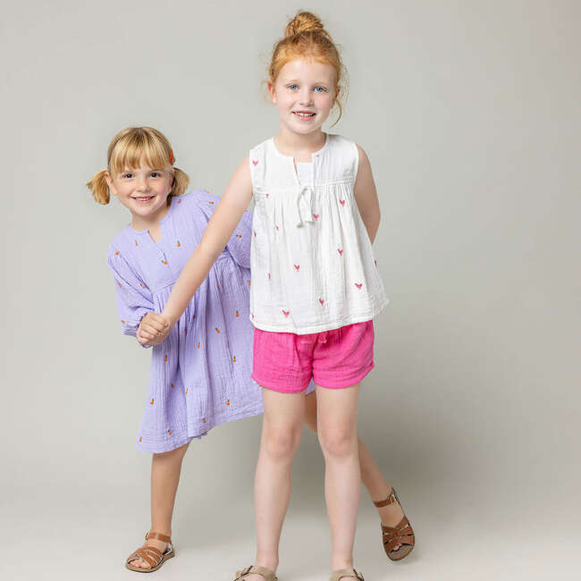 Girls Theodore Short, Hot Pink - Shorts - 3