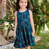 Girls Taylor Dress, Navy Palm Trees - Dresses - 2