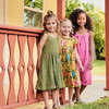 Girls Taylor Dress, Olive Bows - Dresses - 2