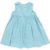 Girls Jade Dress, Blue Tattersall - Dresses - 3