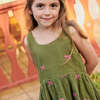 Girls Taylor Dress, Olive Bows - Dresses - 3