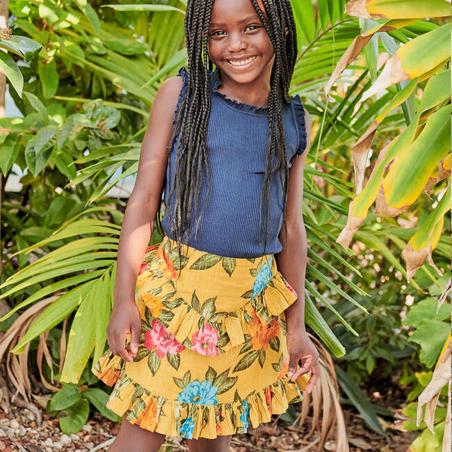 Girls Suzanne Skirt, Hawaiian Floral - Skirts - 2