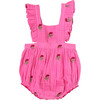 Baby Girls Emerald Bubble, Hot Pink Flowers - Onesies - 1 - thumbnail