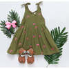 Girls Taylor Dress, Olive Bows - Dresses - 5