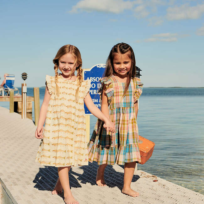 Girls Elsie Dress, Hawaiian Madras - Dresses - 3