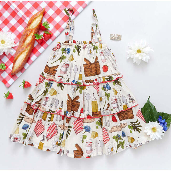Girls Garden Dress, Parisian Picnic - Dresses - 6
