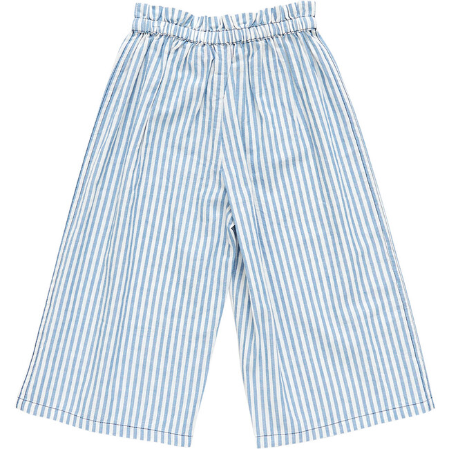 Girls Theodore Pant, Blue Skinny Stripe - Pants - 6