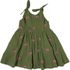 Girls Taylor Dress, Olive Bows - Dresses - 6