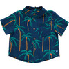 Baby Boys Jack Shirt, Navy Palm Trees - Shirts - 1 - thumbnail