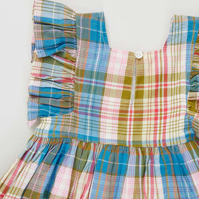 Girls Elsie Dress, Hawaiian Madras - Dresses - 4