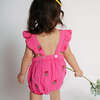 Baby Girls Emerald Bubble, Hot Pink Flowers - Onesies - 5
