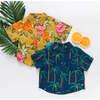 Baby Boys Jack Shirt, Navy Palm Trees - Shirts - 3 - thumbnail