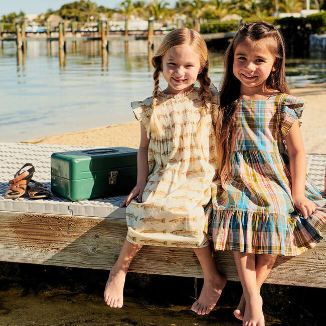 Girls Elsie Dress, Hawaiian Madras - Dresses - 5