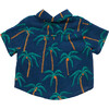 Baby Boys Jack Shirt, Navy Palm Trees - Shirts - 4