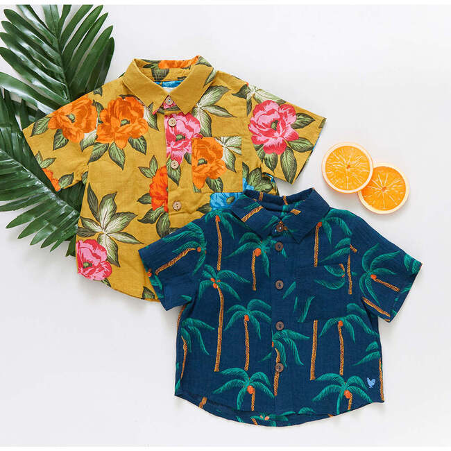 Baby Boys Jack Shirt, Hawaiian Floral - Shirts - 3