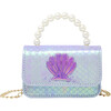 Shiny Seashell Pearl Handle Purse, Purple - Bags - 1 - thumbnail