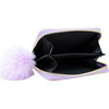 Shiny Mermaid Scale Wallet With Removable Pom Pom, Purple - Bags - 2