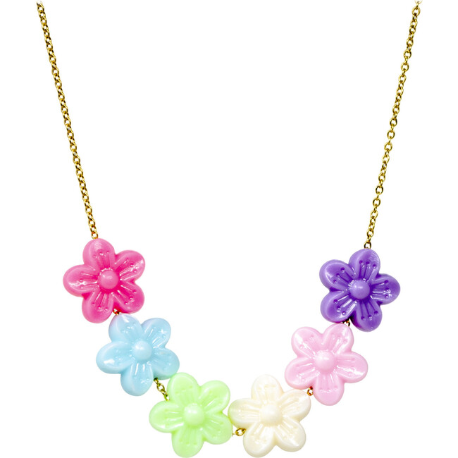Jumbo Daisies Necklace, Multicolors