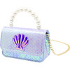 Shiny Seashell Pearl Handle Purse, Purple - Bags - 3