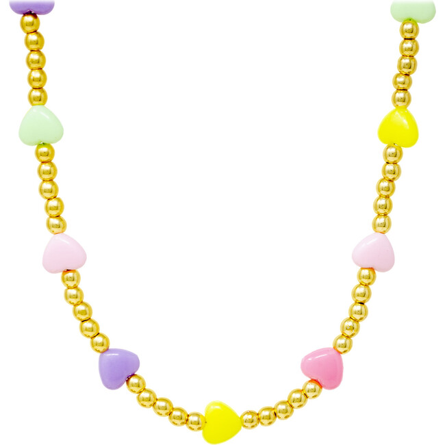 Heart Bead Necklace, Multicolors
