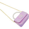Shiny Seashell Pearl Handle Purse, Pink - Bags - 4 - thumbnail