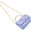 Shiny Seashell Pearl Handle Purse, Purple - Bags - 4