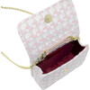 Tweed Pearl Handle Bow Purse, Pink - Bags - 5
