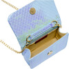 Shiny Seashell Pearl Handle Purse, Blue - Bags - 5