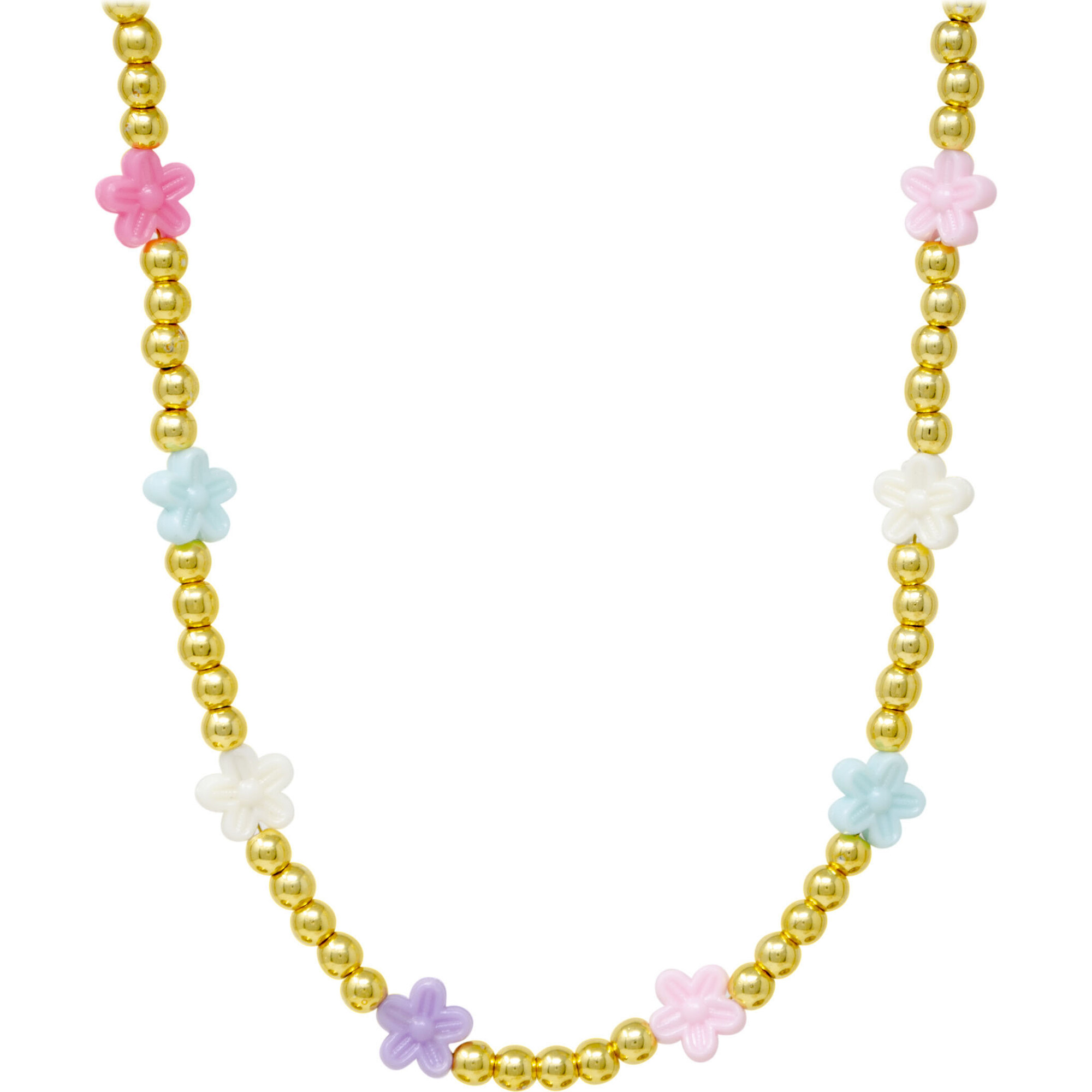 Daisies Bead Necklace, Multicolors - Necklaces - 1
