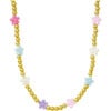 Daisies Bead Necklace, Multicolors - Necklaces - 1 - thumbnail