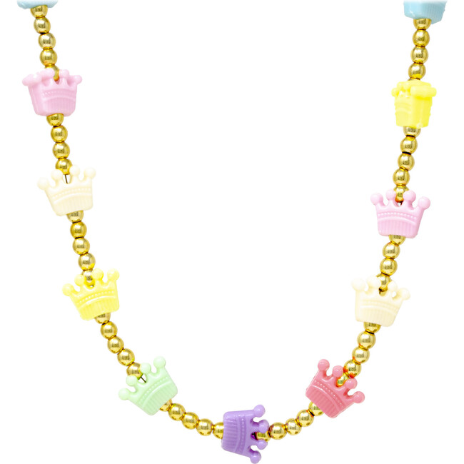 Crown Bead Necklace, Multicolors