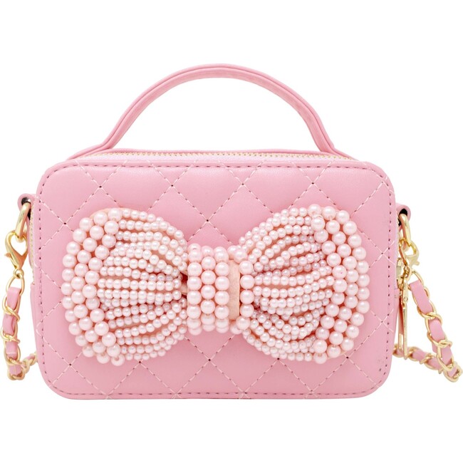Belle Pearl Bow Handbag, Pink