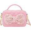 Belle Pearl Bow Handbag, Pink - Bags - 1 - thumbnail