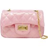 Classic Quilted Sparkle Mini Purse, Pink - Bags - 1 - thumbnail